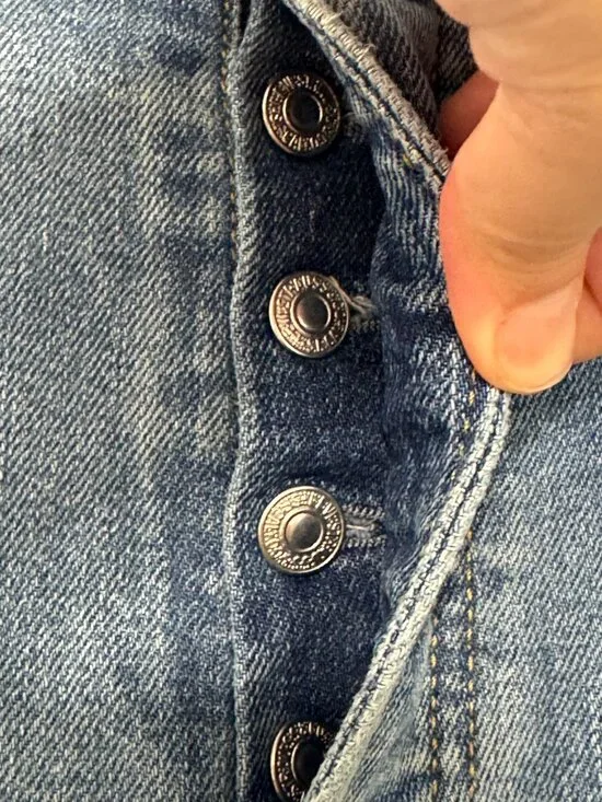 Levi's Wedgie Straight Jeans Women's Size 18W Blue Denim Button Fly - Picture 5 of 13